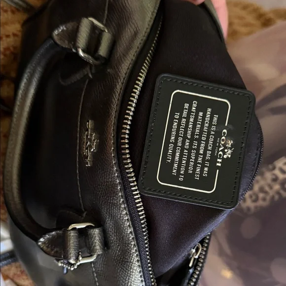 Coach Metallic Silver Handbag - Picture 5 of 7